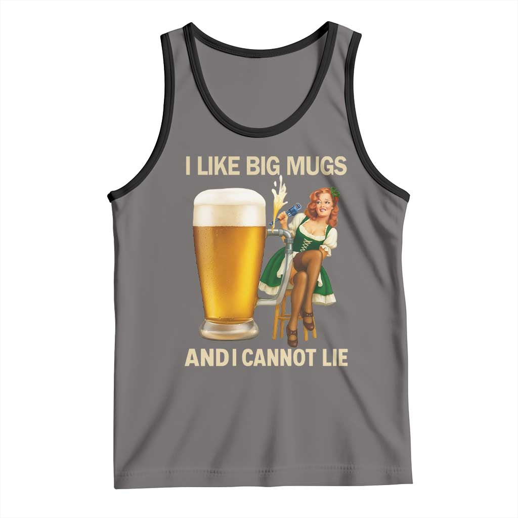 Oktoberfest Beer Tank Top Funny I Like Big Mugs Pin Up Girl Dirndl TS10 Deep Heather Black Print Your Wear
