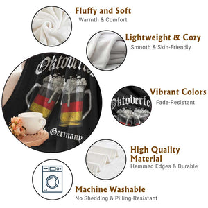 Vintage Oktoberfest Munich Throw Blanket Prost Beer Germany Flag Drinking TS10 Print Your Wear