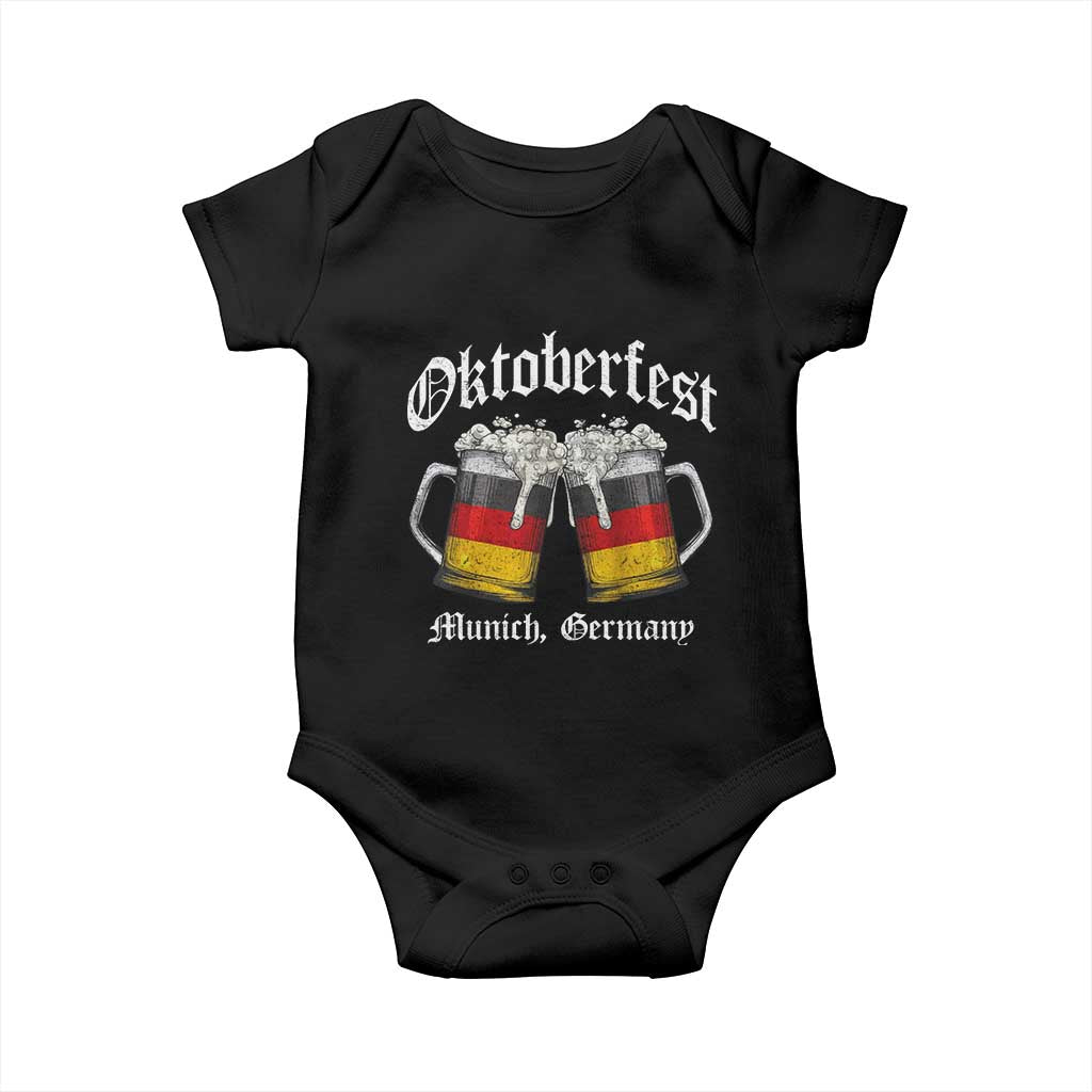 Vintage Oktoberfest Munich Baby Onesie Prost Beer Germany Flag Drinking TS10 Black Print Your Wear