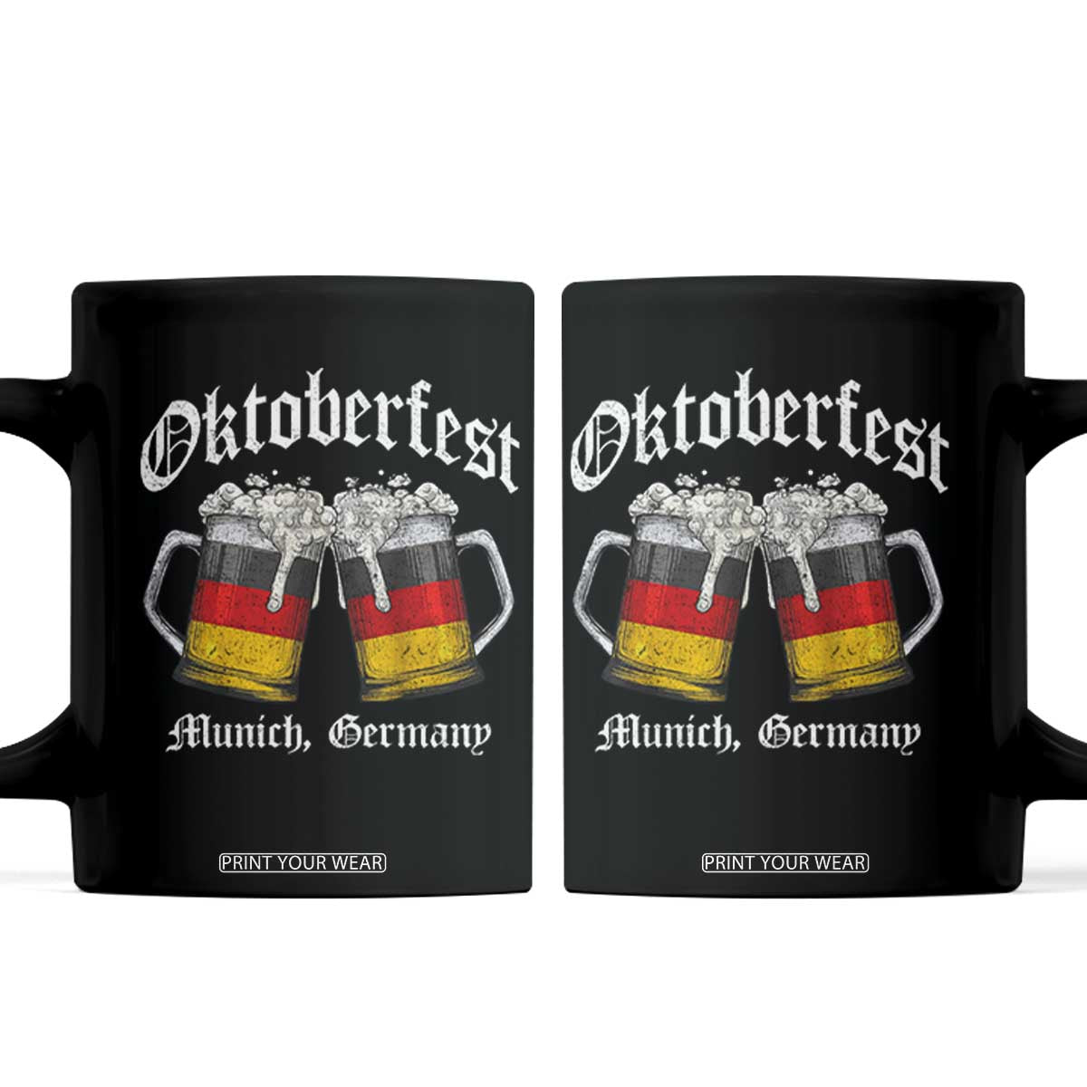 Vintage Oktoberfest Munich Coffee Mug Prost Beer Germany Flag Drinking TS10 Black Print Your Wear
