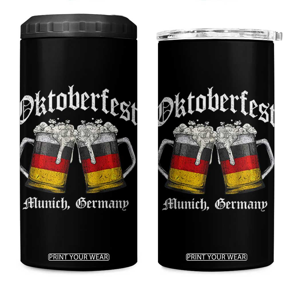 Vintage Oktoberfest Munich 4 in 1 Can Cooler Tumbler Prost Beer Germany Flag Drinking TS10 One Size: 16 oz Black Print Your Wear