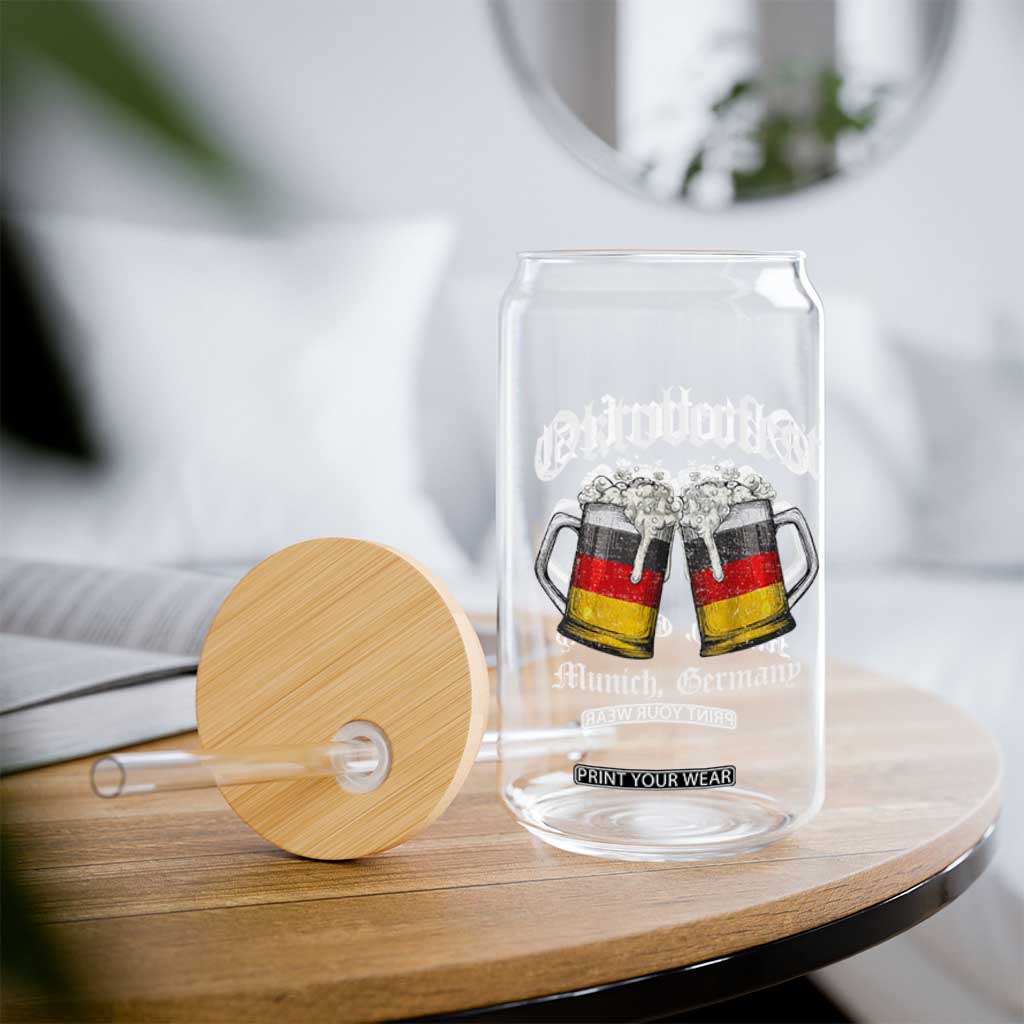 Vintage Oktoberfest Munich Glass Can Prost Beer Germany Flag Drinking TS10 Print Your Wear