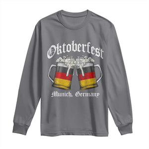 Vintage Oktoberfest Munich Long Sleeve Shirt Prost Beer Germany Flag Drinking TS10 Charcoal Print Your Wear
