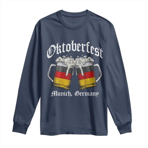 Vintage Oktoberfest Munich Long Sleeve Shirt Prost Beer Germany Flag Drinking TS10 Navy Print Your Wear