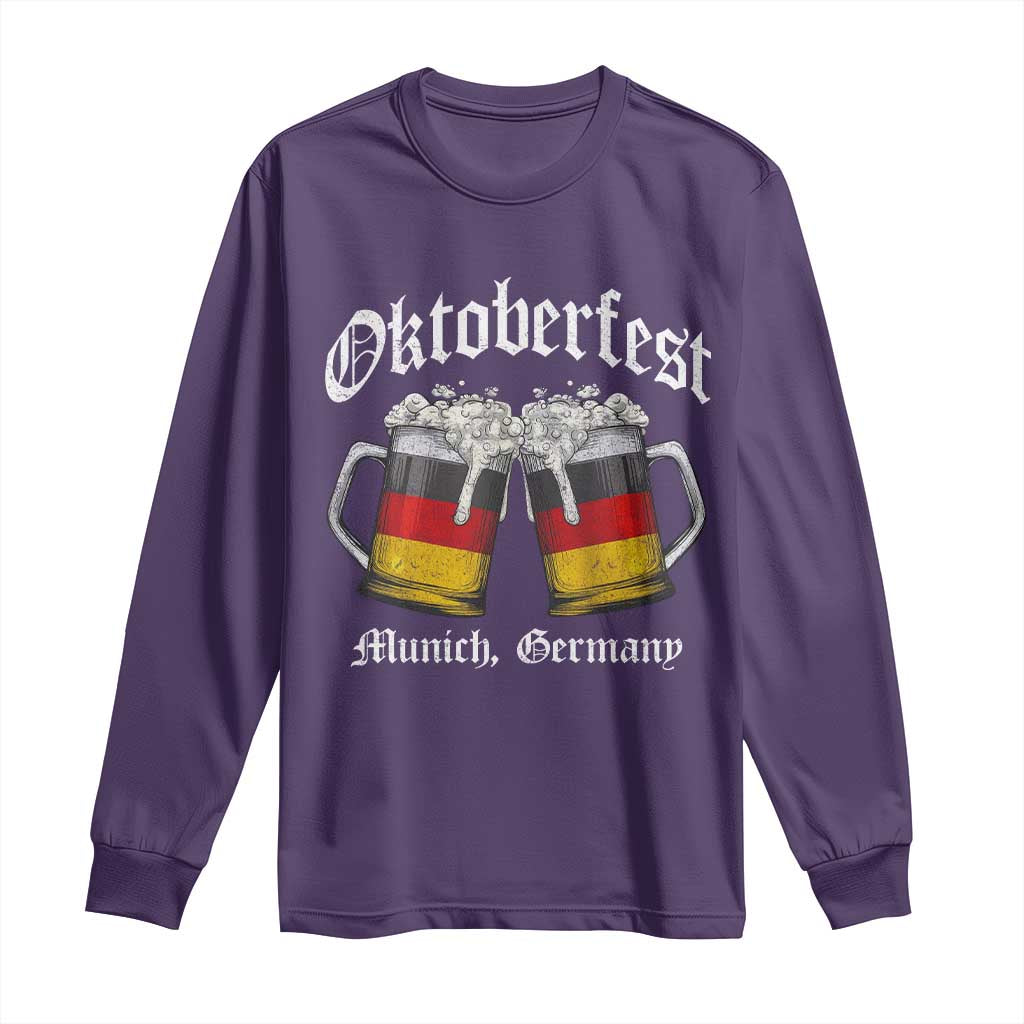 Vintage Oktoberfest Munich Long Sleeve Shirt Prost Beer Germany Flag Drinking TS10 Purple Print Your Wear
