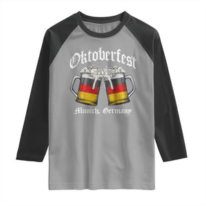 Vintage Oktoberfest Munich Raglan Shirt Prost Beer Germany Flag Drinking TS10 Sport Gray Black Print Your Wear