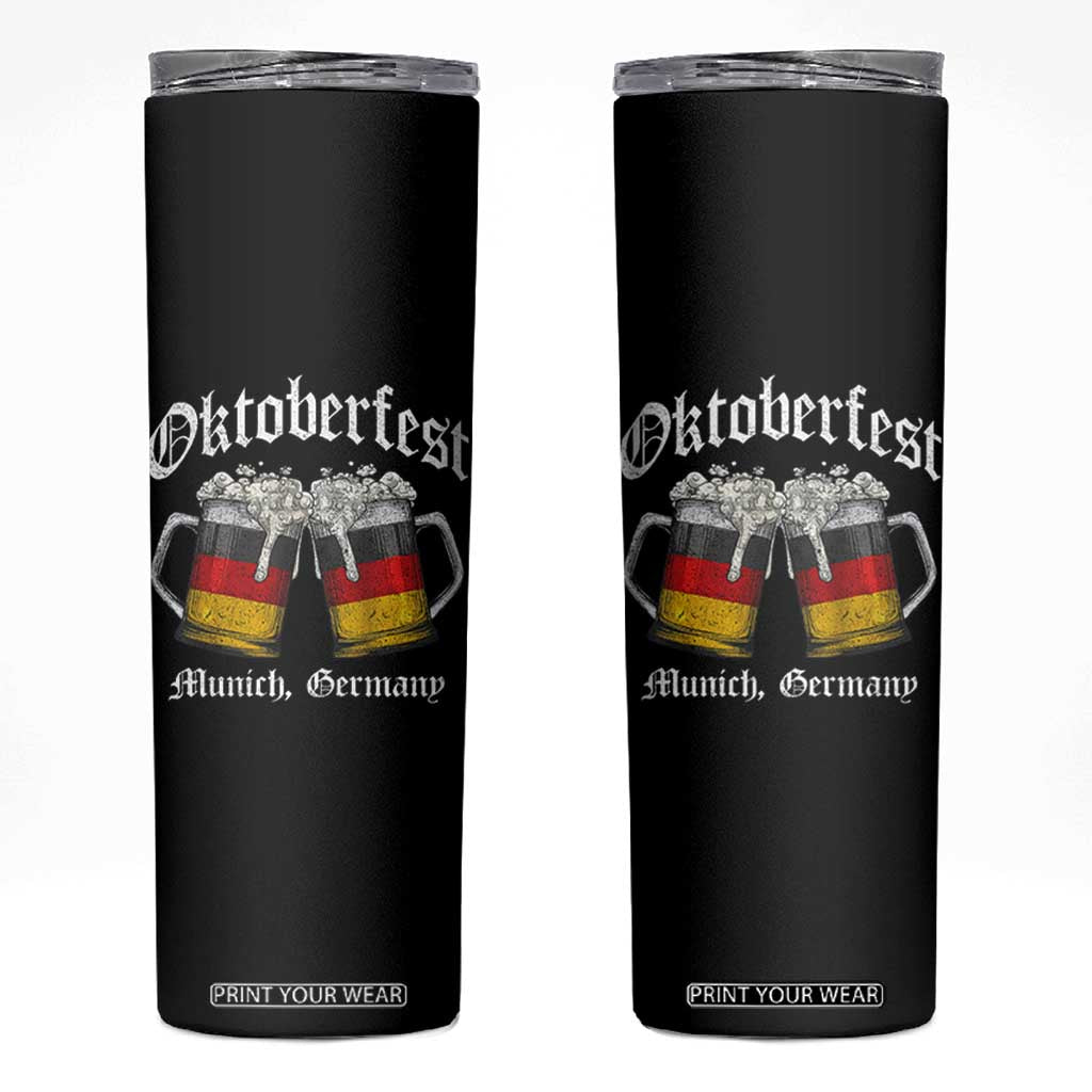 Vintage Oktoberfest Munich Skinny Tumbler Prost Beer Germany Flag Drinking TS10 Black Print Your Wear