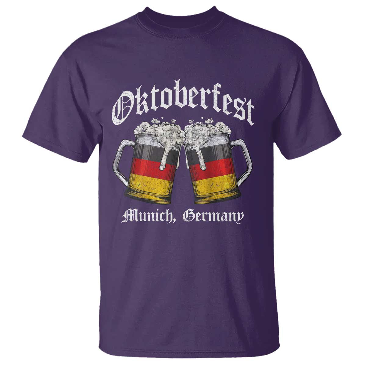 Vintage Oktoberfest Munich T Shirt Prost Beer Germany Flag Drinking TS10 Purple Print Your Wear