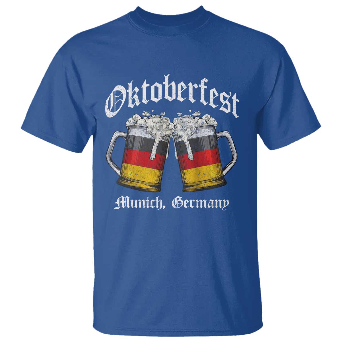 Vintage Oktoberfest Munich T Shirt Prost Beer Germany Flag Drinking TS10 Royal Blue Print Your Wear