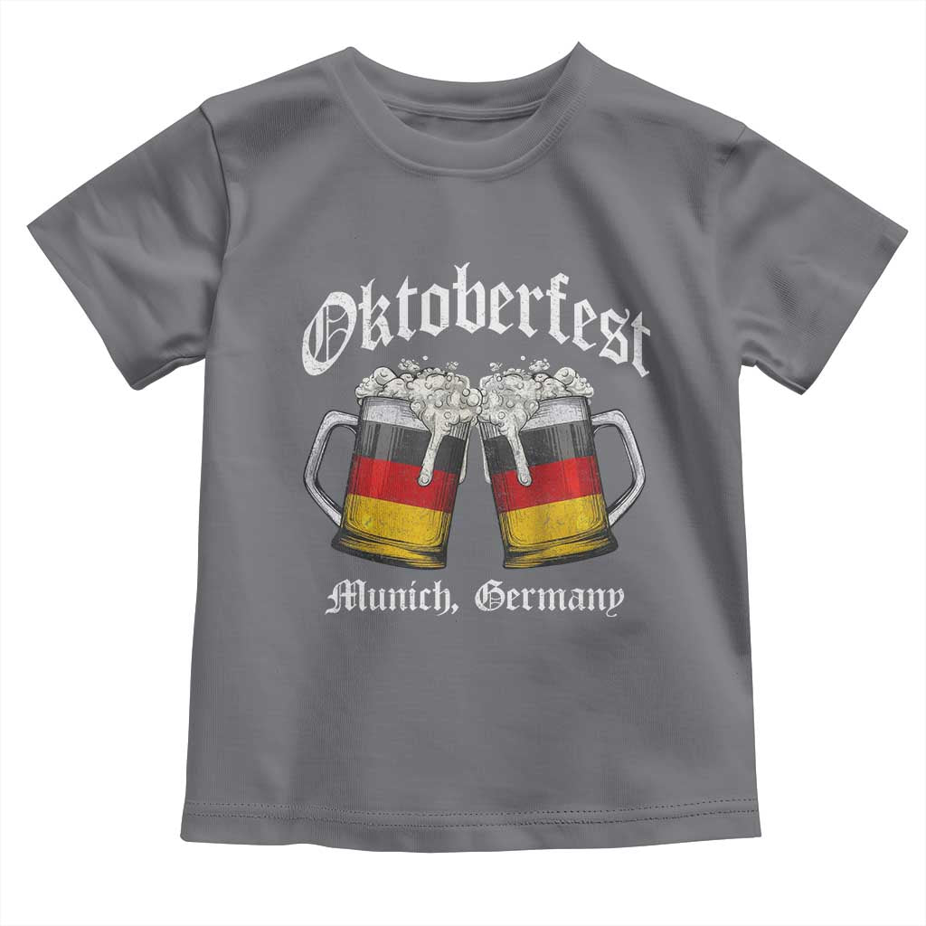 Vintage Oktoberfest Munich Toddler T Shirt Prost Beer Germany Flag Drinking TS10 Charcoal Print Your Wear