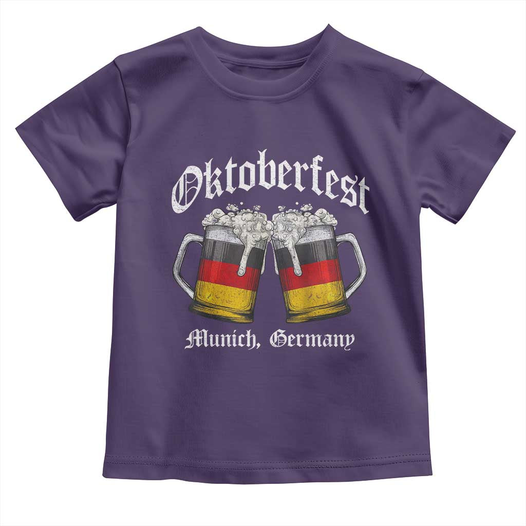 Vintage Oktoberfest Munich Toddler T Shirt Prost Beer Germany Flag Drinking TS10 Purple Print Your Wear