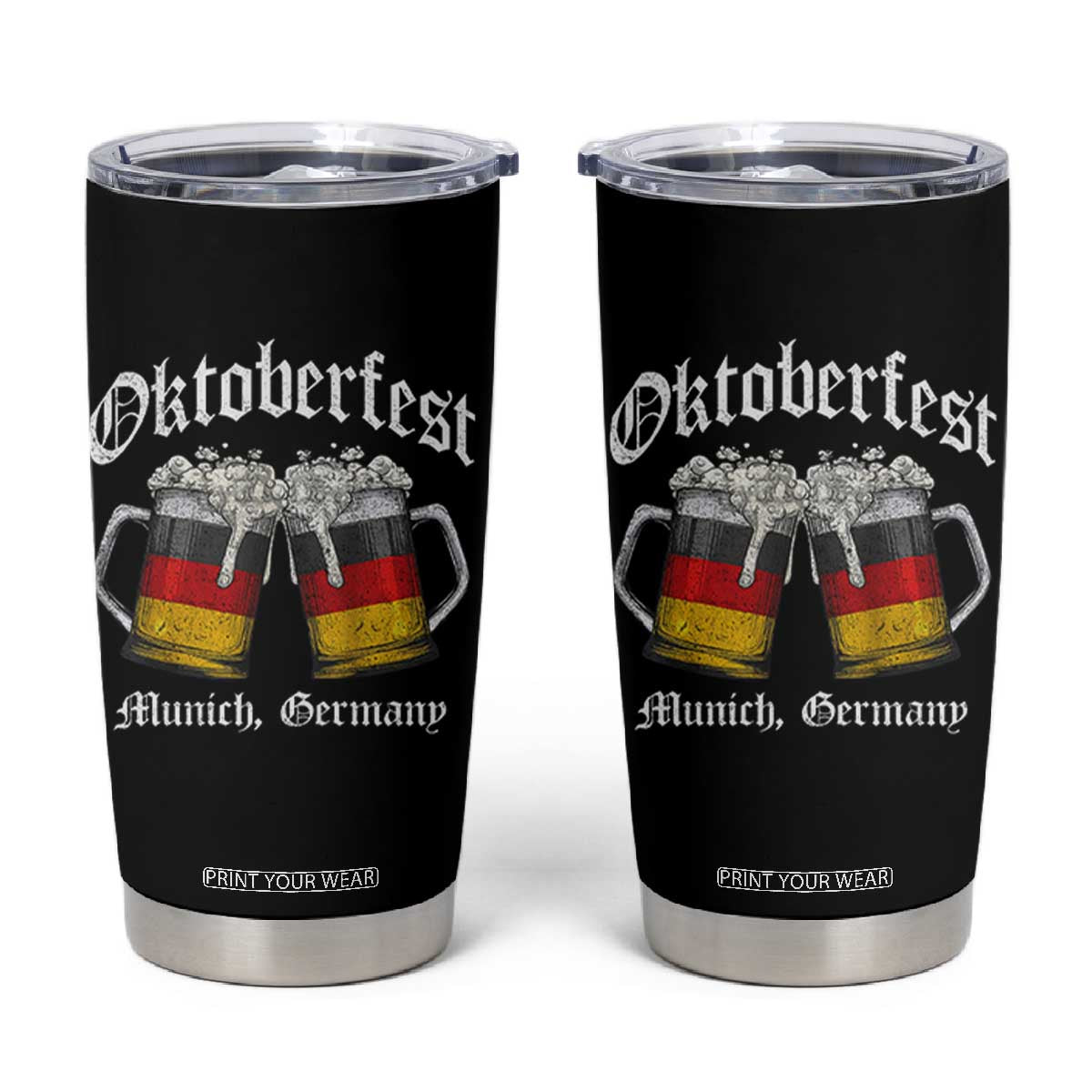 Vintage Oktoberfest Munich Tumbler Cup Prost Beer Germany Flag Drinking TS10 Black Print Your Wear