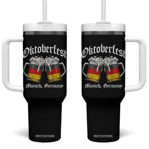 Vintage Oktoberfest Munich Tumbler With Handle Prost Beer Germany Flag Drinking TS10 One Size: 40 oz Black Print Your Wear