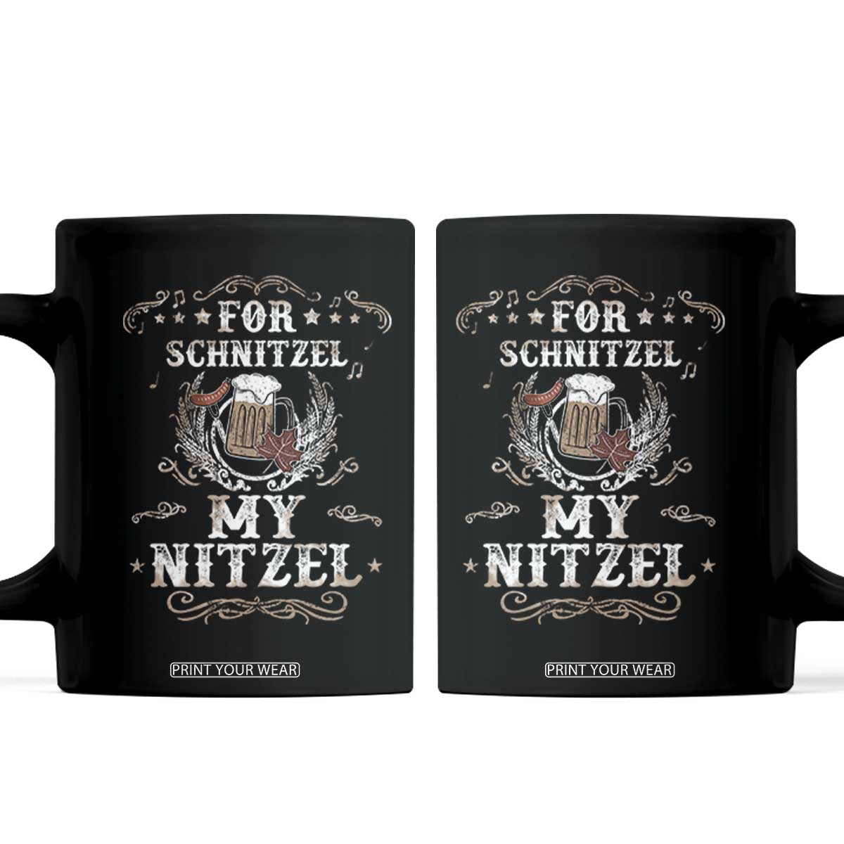 Funny Oktoberfest Coffee Mug For Schnitzel My Nitzel Octoberfest German Beer Wurst TS10 Black Print Your Wear