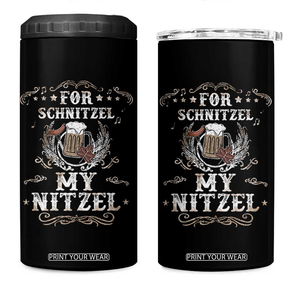 Funny Oktoberfest 4 in 1 Can Cooler Tumbler For Schnitzel My Nitzel Octoberfest German Beer Wurst TS10 One Size: 16 oz Black Print Your Wear