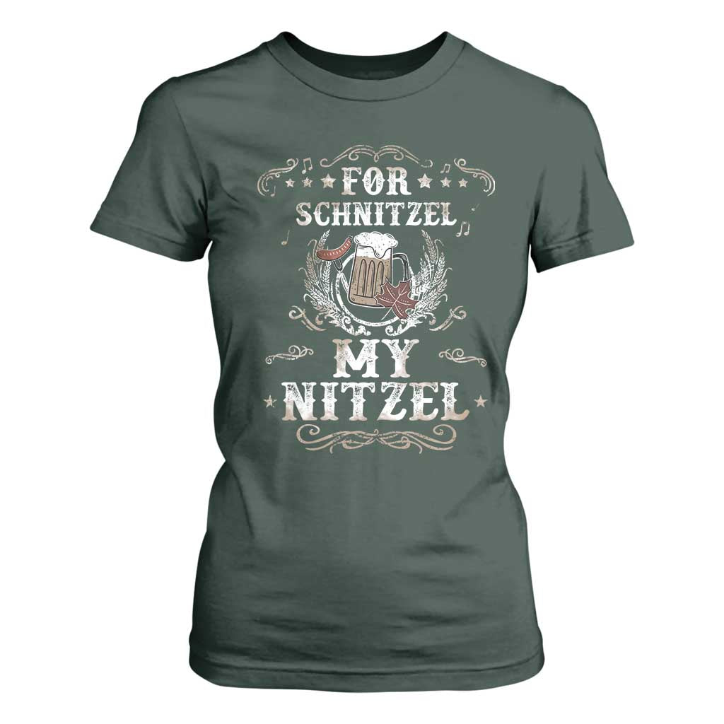 Funny Oktoberfest T Shirt For Women For Schnitzel My Nitzel Octoberfest German Beer Wurst TS10 Dark Forest Green Print Your Wear