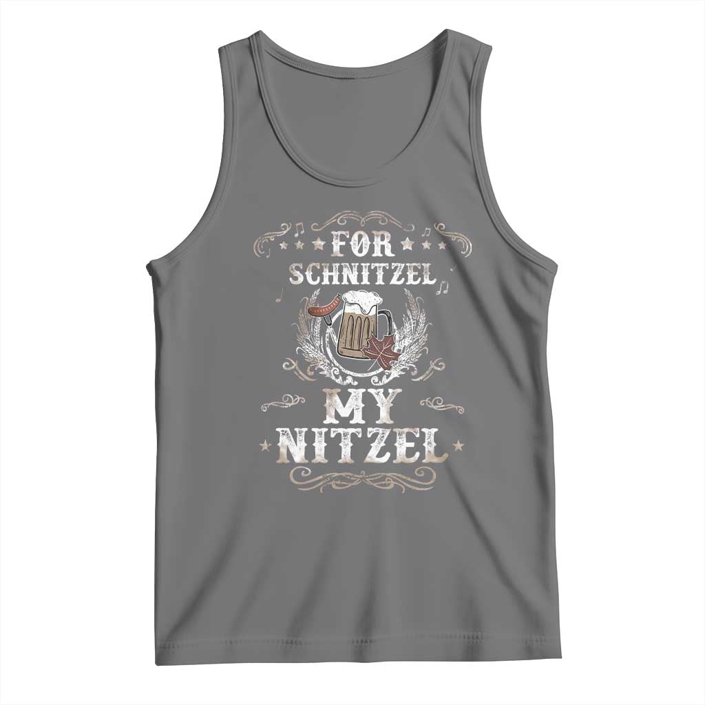 Funny Oktoberfest Tank Top For Schnitzel My Nitzel Octoberfest German Beer Wurst TS10 Black Heather Print Your Wear