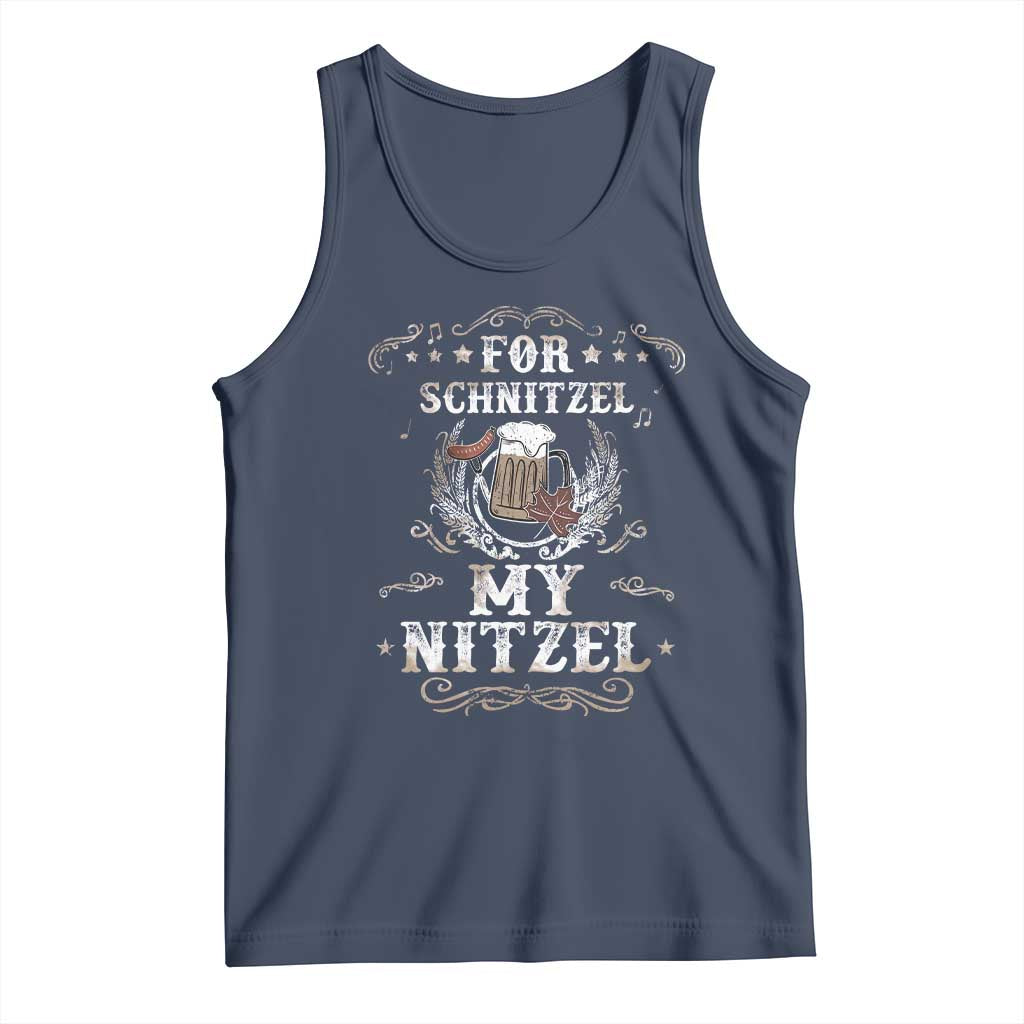 Funny Oktoberfest Tank Top For Schnitzel My Nitzel Octoberfest German Beer Wurst TS10 Navy Print Your Wear