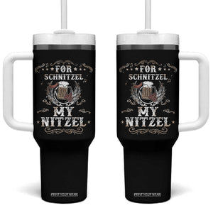 Funny Oktoberfest Tumbler With Handle For Schnitzel My Nitzel Octoberfest German Beer Wurst TS10 One Size: 40 oz Black Print Your Wear