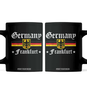 Germany Frankfurt Coffee Mug Retro Vintage German Flag Tourist Souvenir Gift TS10 Black Print Your Wear