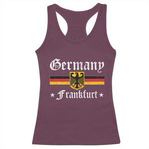 Germany Frankfurt Racerback Tank Top Retro Vintage German Flag Tourist Souvenir Gift TS10 Maroon Print Your Wear