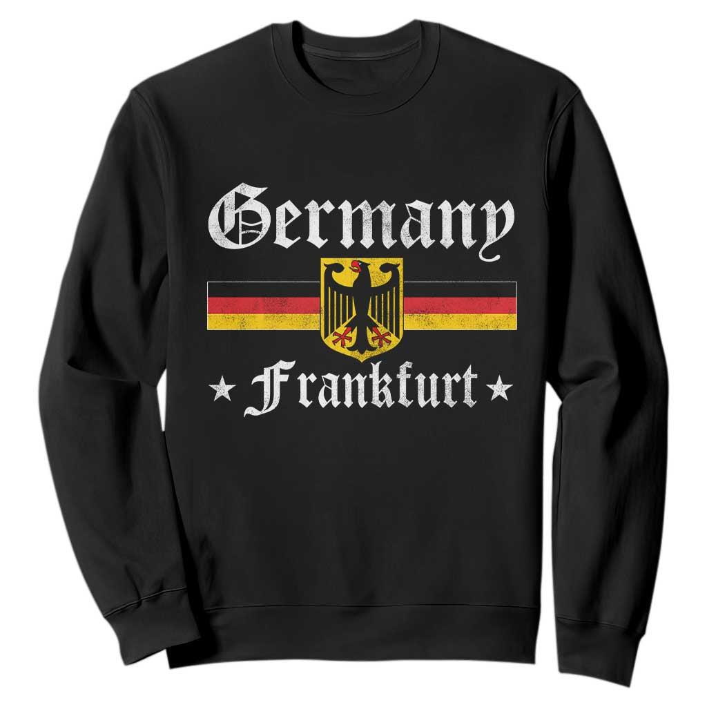 Germany Frankfurt Sweatshirt Retro Vintage German Flag Tourist Souvenir Gift TS10 Black Print Your Wear