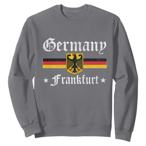 Germany Frankfurt Sweatshirt Retro Vintage German Flag Tourist Souvenir Gift TS10 Charcoal Print Your Wear