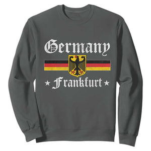 Germany Frankfurt Sweatshirt Retro Vintage German Flag Tourist Souvenir Gift TS10 Dark Heather Print Your Wear