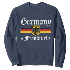 Germany Frankfurt Sweatshirt Retro Vintage German Flag Tourist Souvenir Gift TS10 Navy Print Your Wear