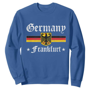 Germany Frankfurt Sweatshirt Retro Vintage German Flag Tourist Souvenir Gift TS10 Royal Blue Print Your Wear