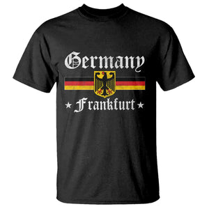 Germany Frankfurt T Shirt - Retro Vintage German Flag Tourist Souvenir Gift Tee TS10 Black Print Your Wear