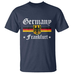 Germany Frankfurt T Shirt - Retro Vintage German Flag Tourist Souvenir Gift Tee TS10 Navy Print Your Wear