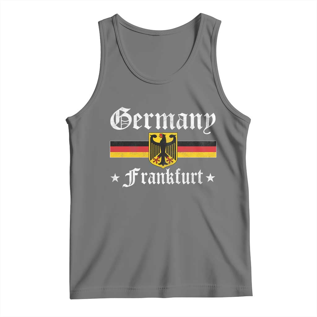 Germany Frankfurt Tank Top Retro Vintage German Flag Tourist Souvenir Gift TS10 Black Heather Print Your Wear