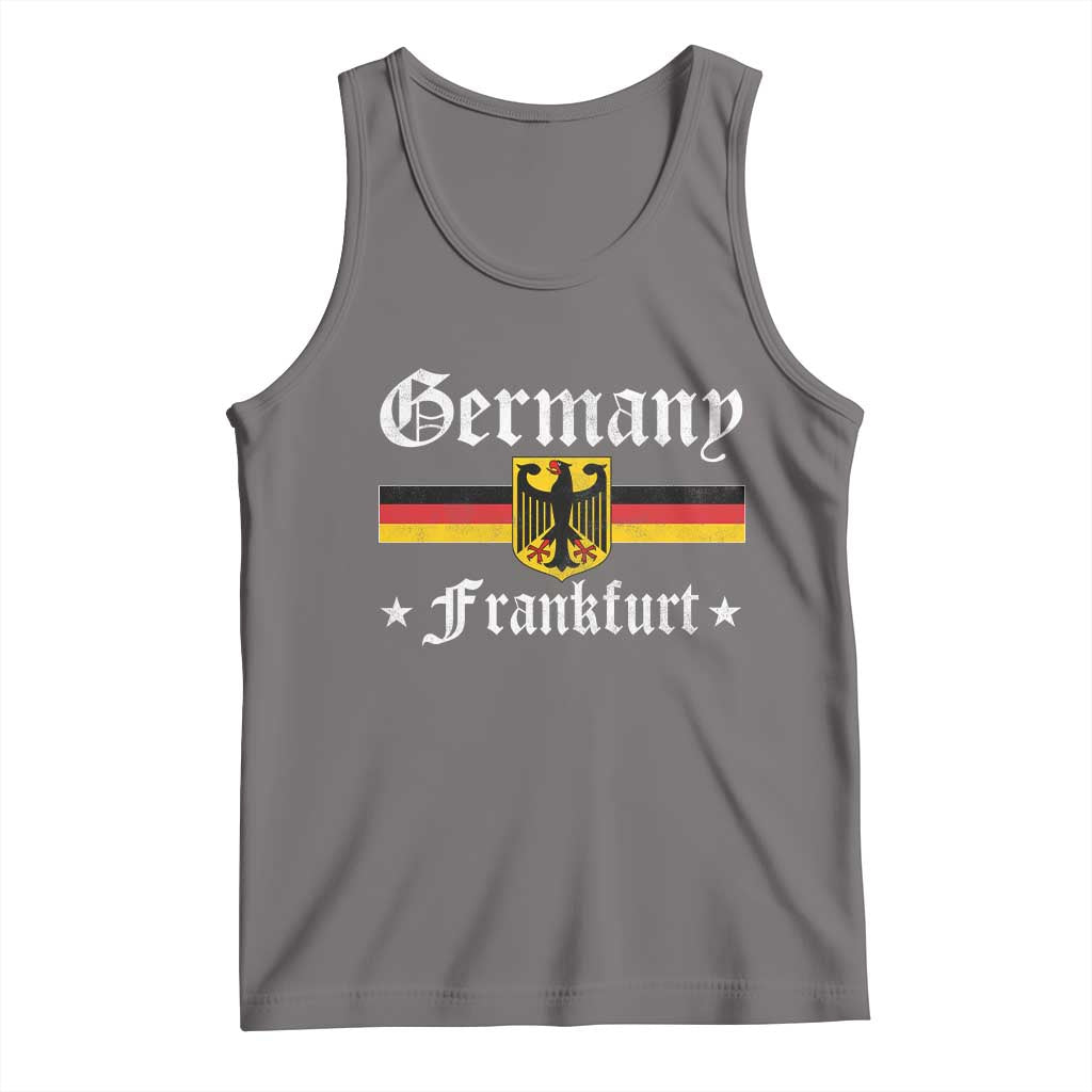 Germany Frankfurt Tank Top Retro Vintage German Flag Tourist Souvenir Gift TS10 Deep Heather Print Your Wear