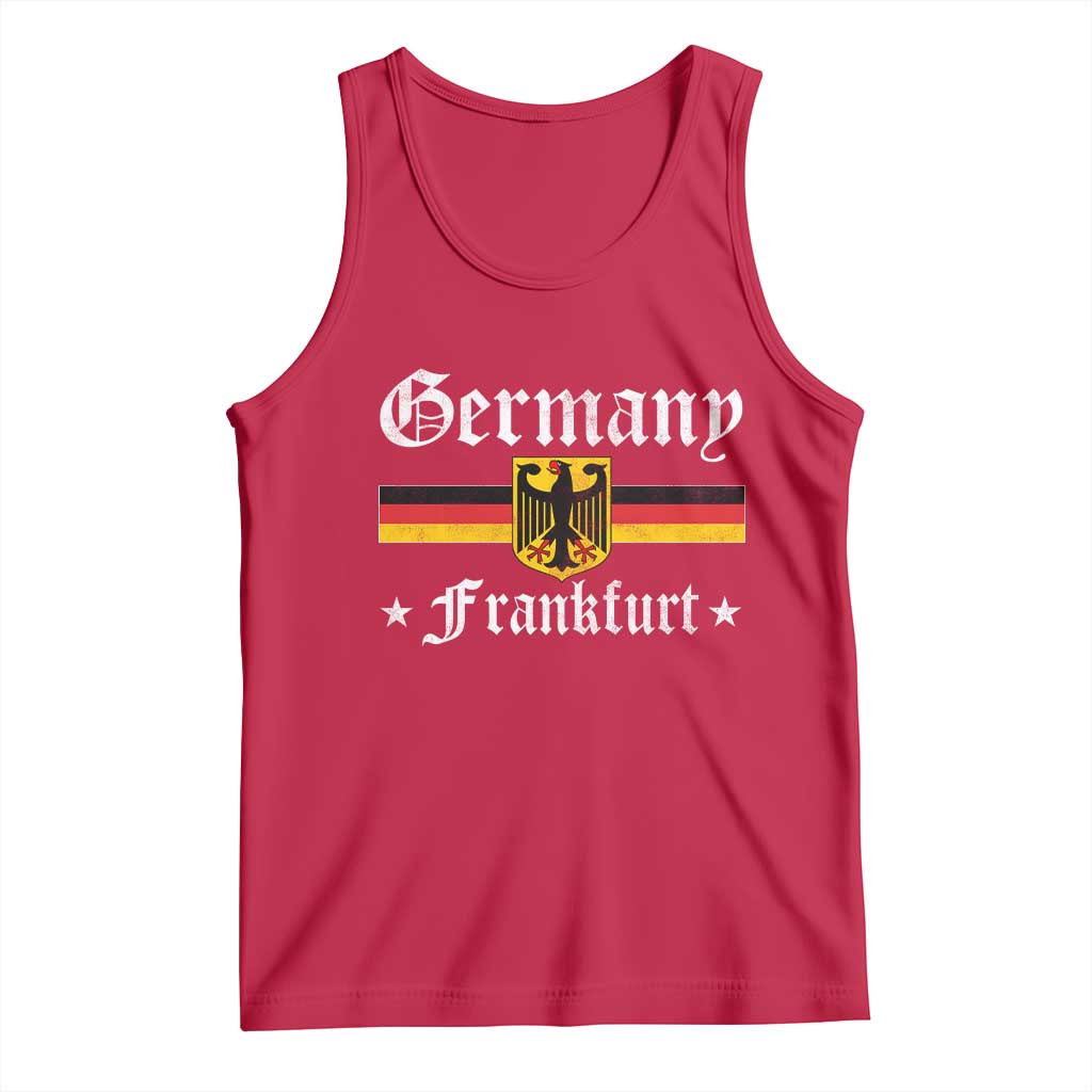 Germany Frankfurt Tank Top Retro Vintage German Flag Tourist Souvenir Gift TS10 Red Print Your Wear