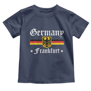 Germany Frankfurt Toddler T Shirt Retro Vintage German Flag Tourist Souvenir Gift TS10 Navy Print Your Wear