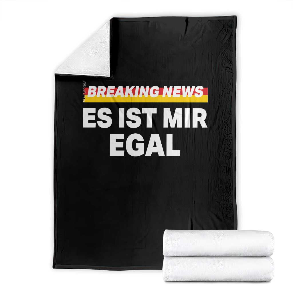 Funny German Saying Throw Blanket Sarcastic Humor Meme Es Ist Mir Egal Germany Flag TS10 Black Print Your Wear