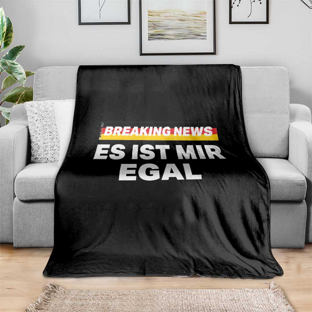 Funny German Saying Throw Blanket Sarcastic Humor Meme Es Ist Mir Egal Germany Flag TS10 Print Your Wear