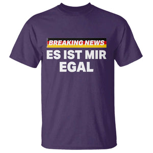Funny German Saying T Shirt Sarcastic Humor Meme Es Ist Mir Egal Germany Flag TS10 Purple Print Your Wear
