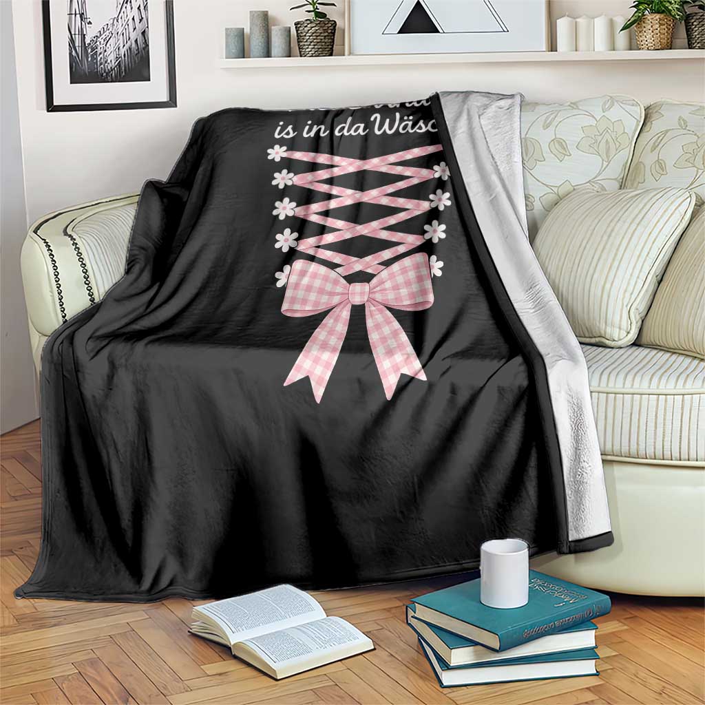 Oktoberfest Dirndl Costume Throw Blanket Funny German Bavarian Octoberfest Festival TS10 Print Your Wear