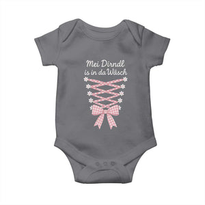 Oktoberfest Dirndl Costume Baby Onesie Funny German Bavarian Octoberfest Festival TS10 Charcoal Print Your Wear