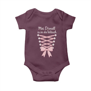 Oktoberfest Dirndl Costume Baby Onesie Funny German Bavarian Octoberfest Festival TS10 Maroon Print Your Wear