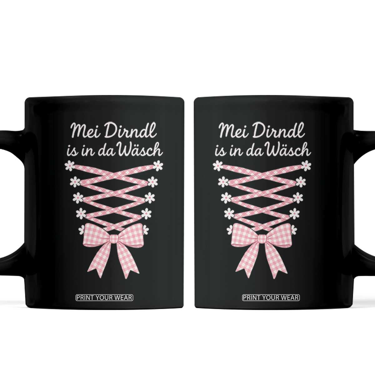 Oktoberfest Dirndl Costume Coffee Mug Funny German Bavarian Octoberfest Festival TS10 Black Print Your Wear