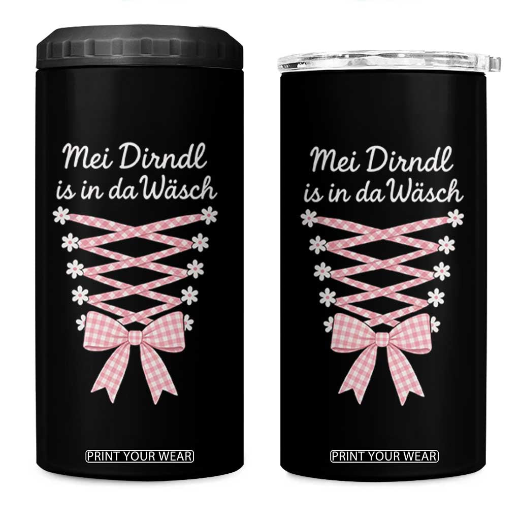 Oktoberfest Dirndl Costume 4 in 1 Can Cooler Tumbler Funny German Bavarian Octoberfest Festival TS10 One Size: 16 oz Black Print Your Wear