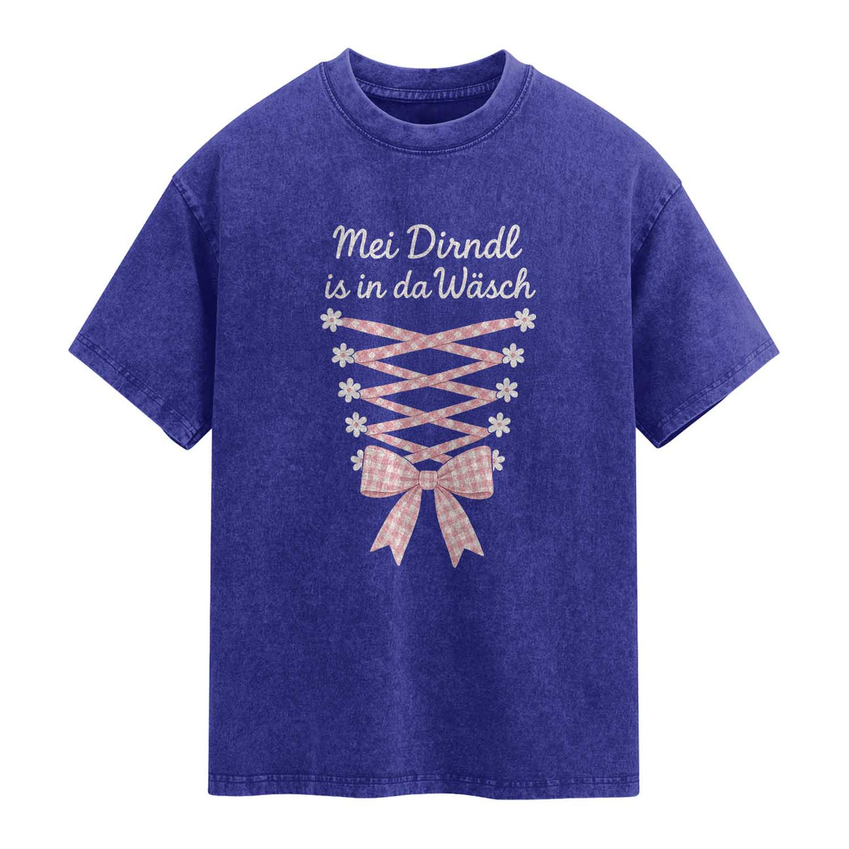 Oktoberfest Dirndl Costume Washed Cotton T-Shirt Funny German Bavarian Octoberfest Festival