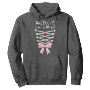 Oktoberfest Dirndl Costume Hoodie Funny German Bavarian Octoberfest Festival TS10 Dark Heather Print Your Wear