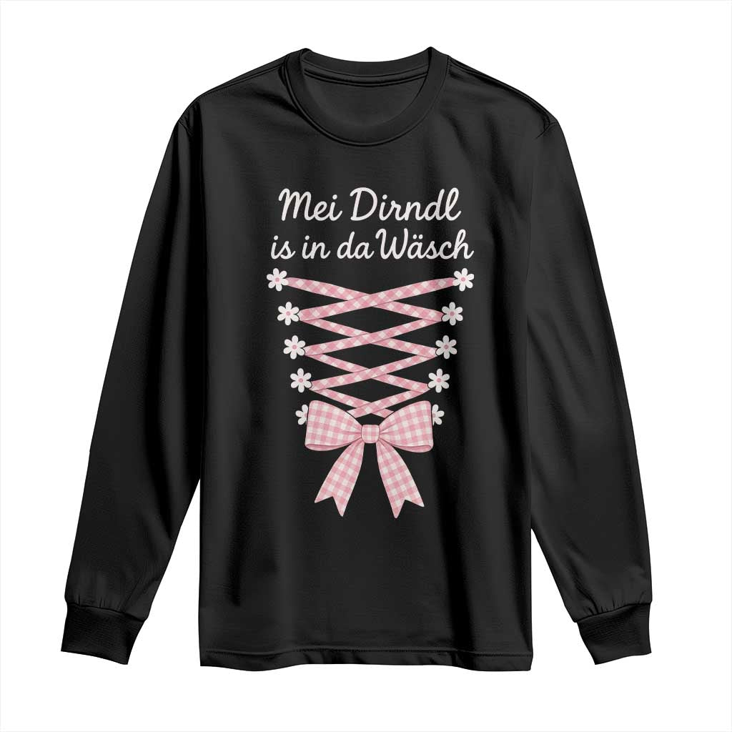Oktoberfest Dirndl Costume Long Sleeve Shirt Funny German Bavarian Octoberfest Festival TS10 Black Print Your Wear