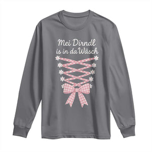 Oktoberfest Dirndl Costume Long Sleeve Shirt Funny German Bavarian Octoberfest Festival TS10 Charcoal Print Your Wear