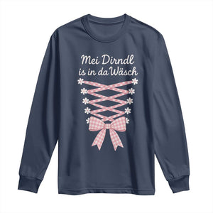Oktoberfest Dirndl Costume Long Sleeve Shirt Funny German Bavarian Octoberfest Festival TS10 Navy Print Your Wear
