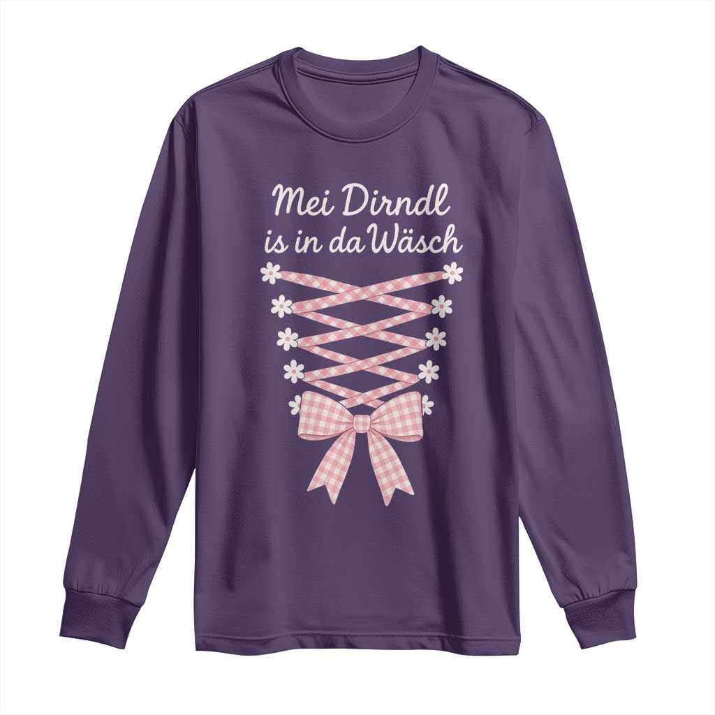 Oktoberfest Dirndl Costume Long Sleeve Shirt Funny German Bavarian Octoberfest Festival TS10 Purple Print Your Wear